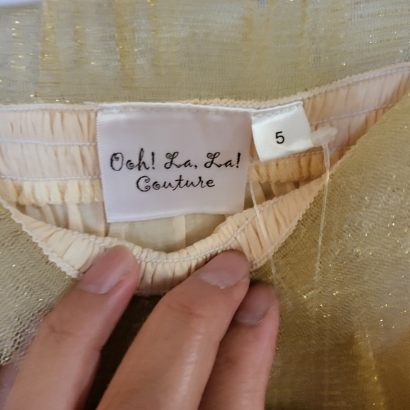 Ooh! La La Couture Girls Gold Sparkle Every Dress Size 5 and 4T - Picture 14 of 16